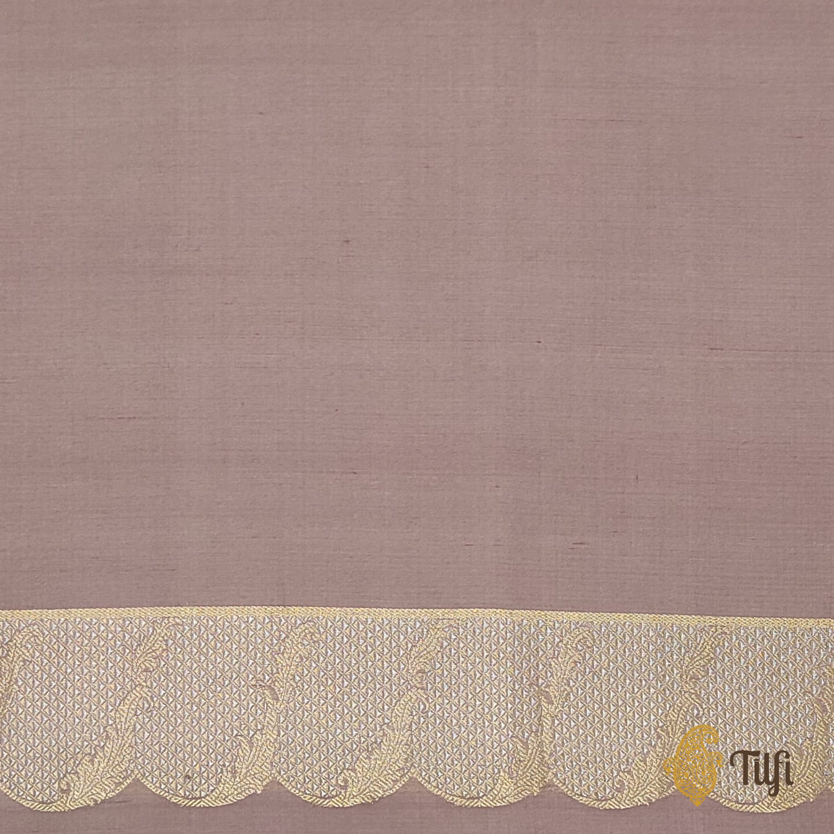 Pre-Order: 'Louise' Pastel Mauve Pink Pure Katan Silk Banarasi Handloom Saree