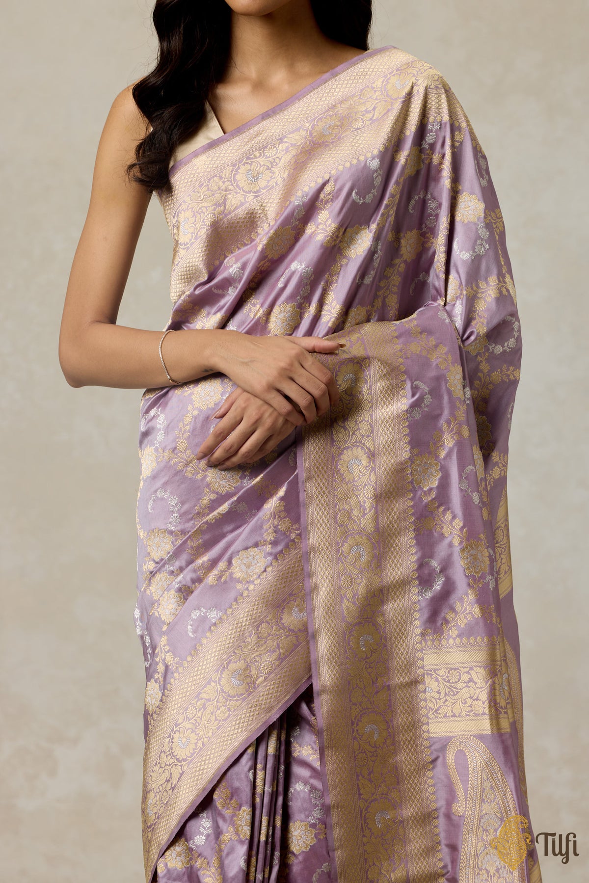 Pre-Order: Lilac Pink Pure Katan Silk Banarasi Handloom Saree