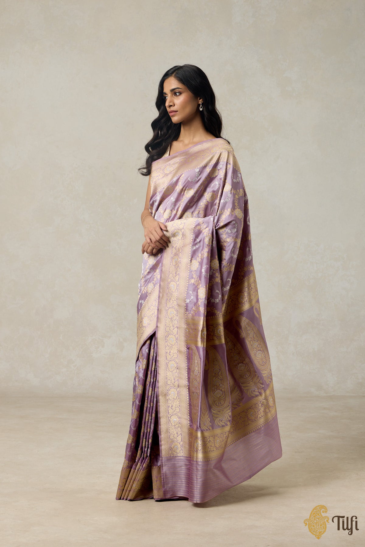 Pre-Order: Lilac Pink Pure Katan Silk Banarasi Handloom Saree