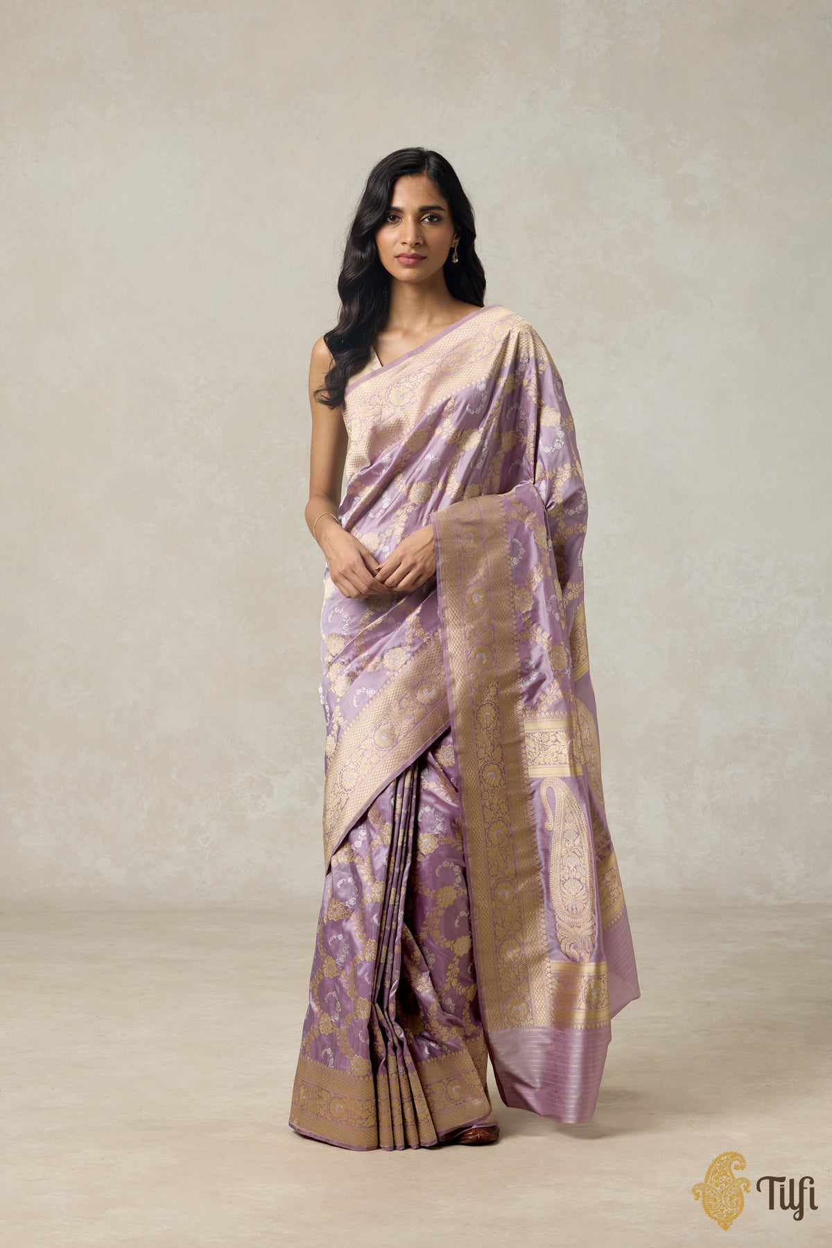 Pre-Order: Lilac Pink Pure Katan Silk Banarasi Handloom Saree