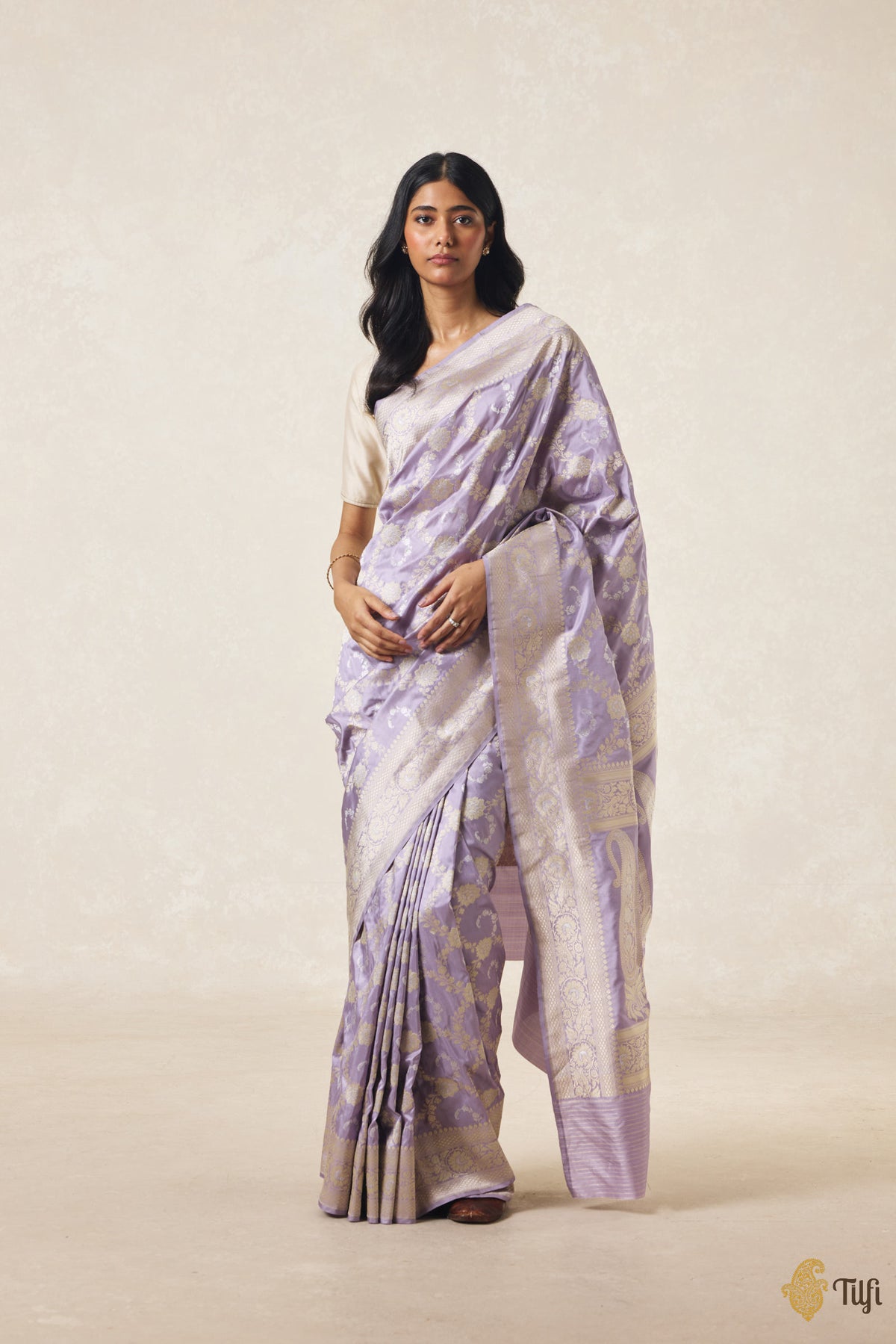 Pre-Order: Lavender Pure Katan Silk Banarasi Handloom Saree