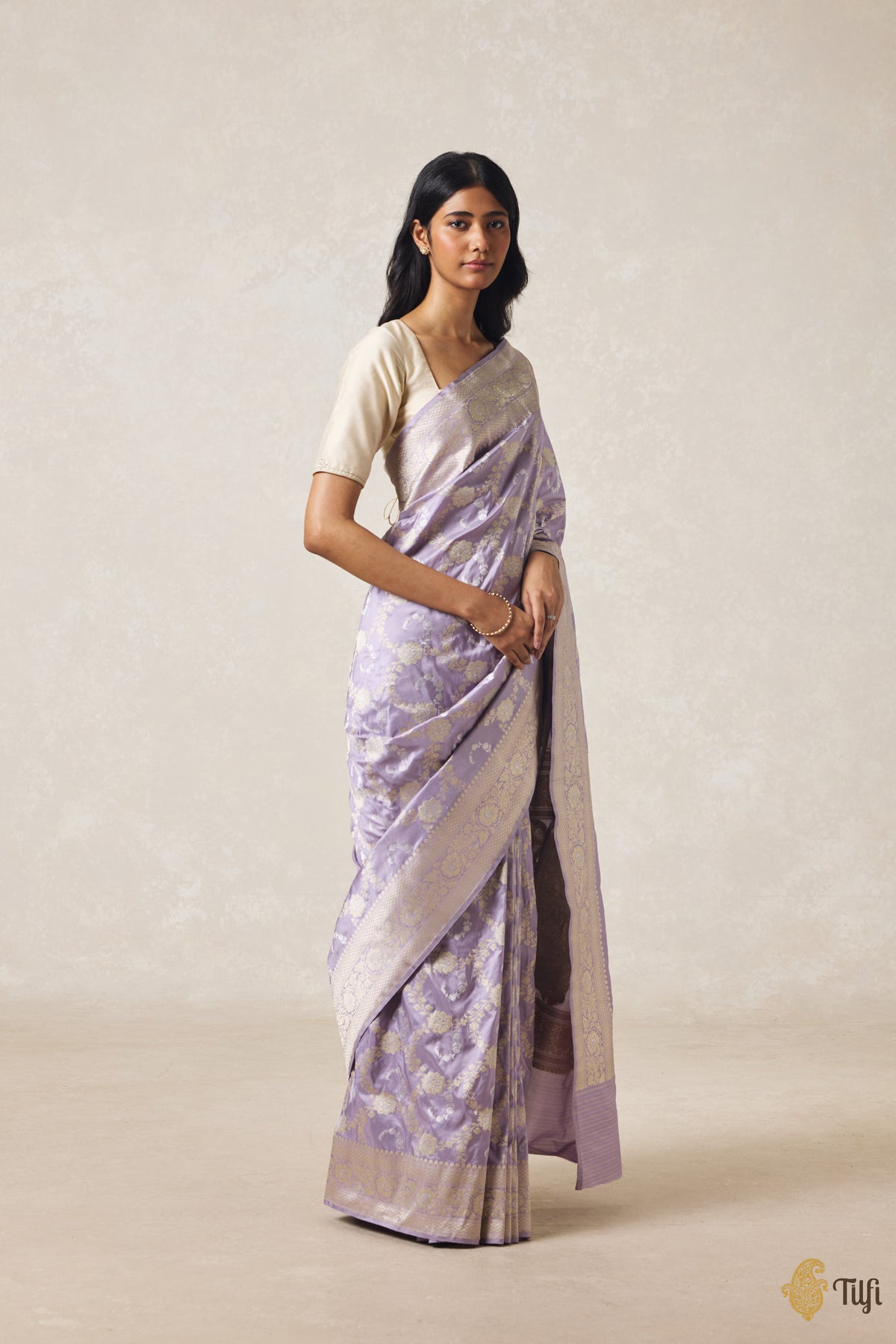 Pre-Order: Lavender Pure Katan Silk Banarasi Handloom Saree