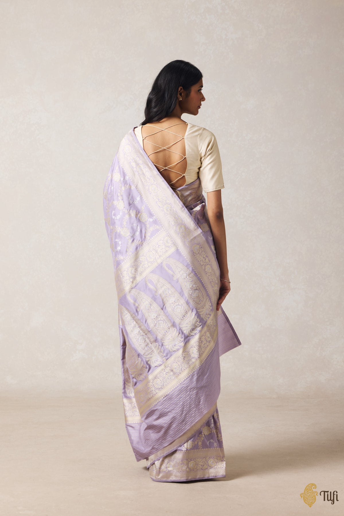 Pre-Order: Lavender Pure Katan Silk Banarasi Handloom Saree