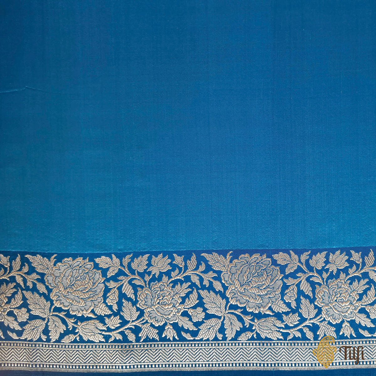 Pre-Order: Blue Pure Katan Silk Banarasi Handloom Saree