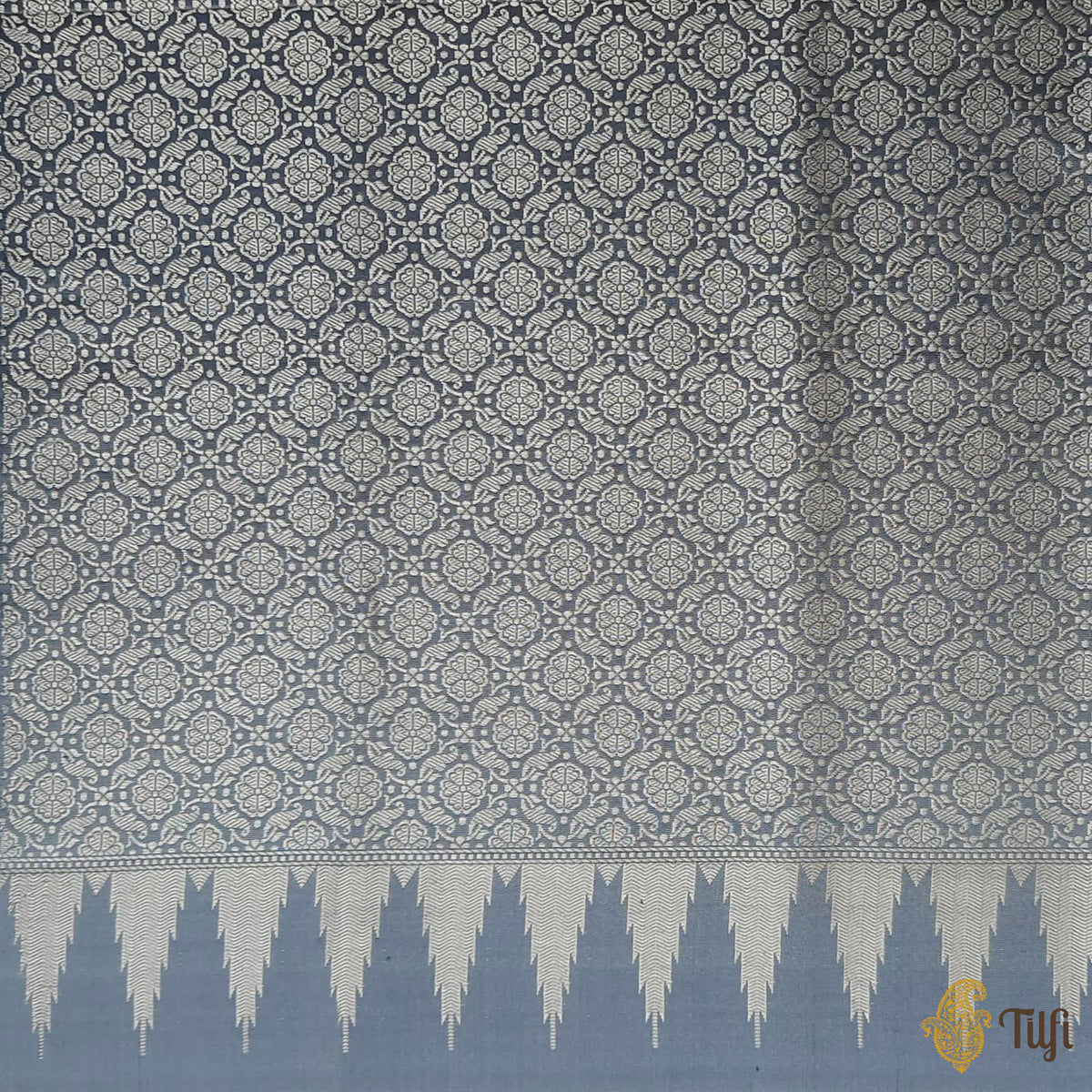 Navy Blue Pure Katan Silk Banarasi Handloom Saree