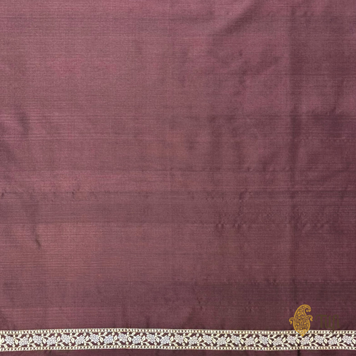 'Pride of Lions' Brown Pure Katan Silk Banarasi Shikargah Handloom Saree