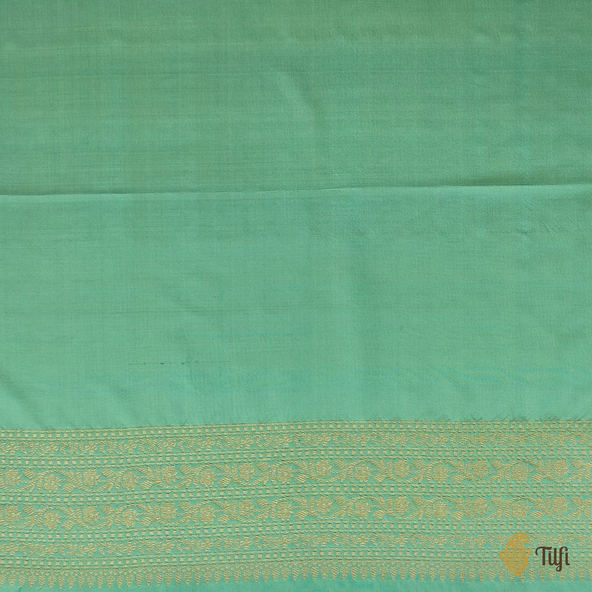 Sea Blue Pure Katan Silk Banarasi Handloom Saree