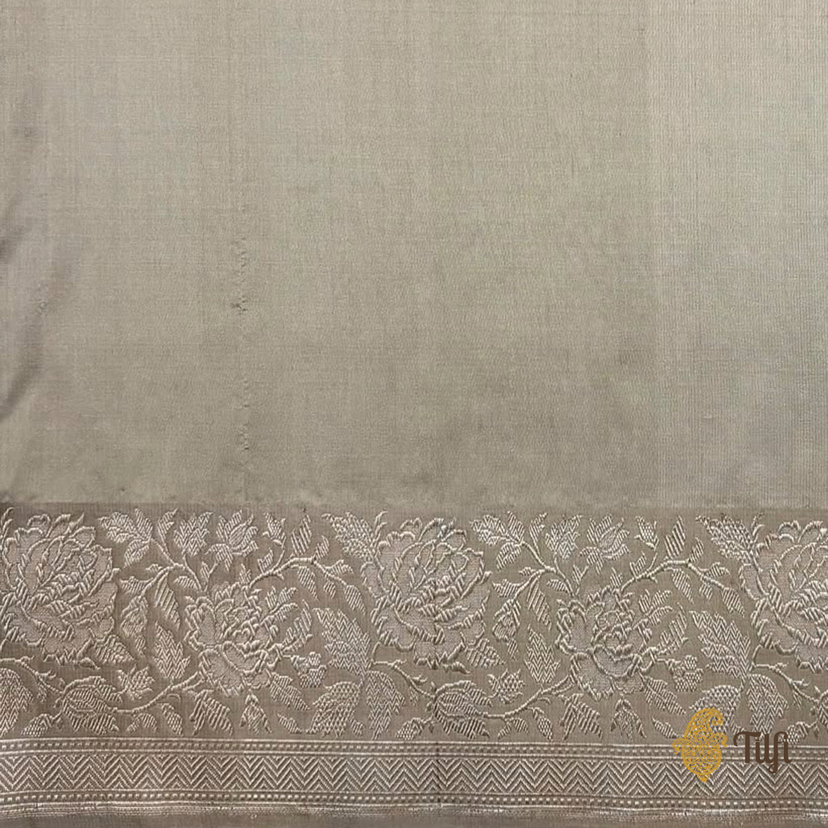 Dusty Sage Pure Katan Silk Banarasi Handloom Saree