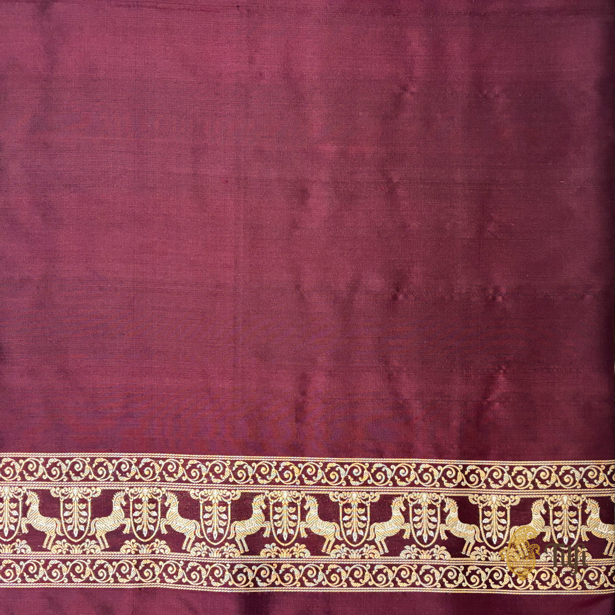 Pre-Order: 'Jaya' Deep Maroon Pure Katan Silk Banarasi Handloom Saree