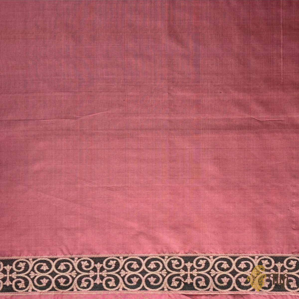 Pre-Order: 'Alba' Dusty Rose Pink Pure Katan Gheecha Silk Banarasi Handloom Saree