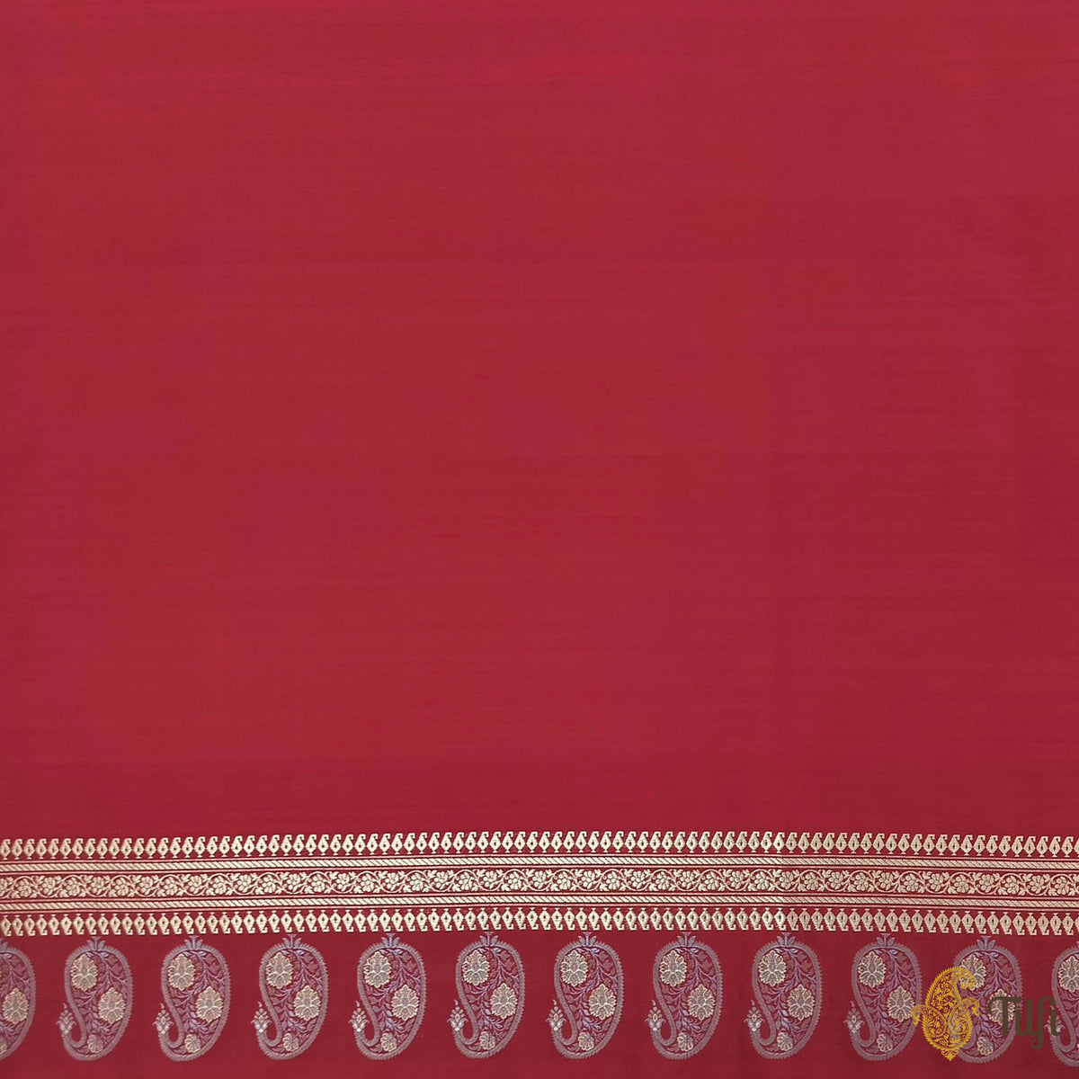 Red Pure Katan Silk Banarasi Handloom Saree