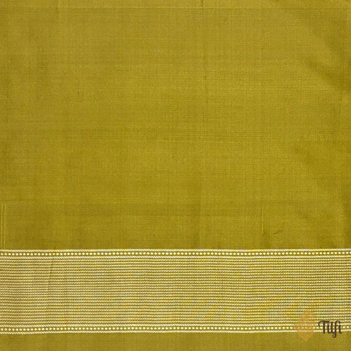 Pre-Order: 'Empress of the Wild' Green Pure Katan Silk Banarasi Handloom Saree