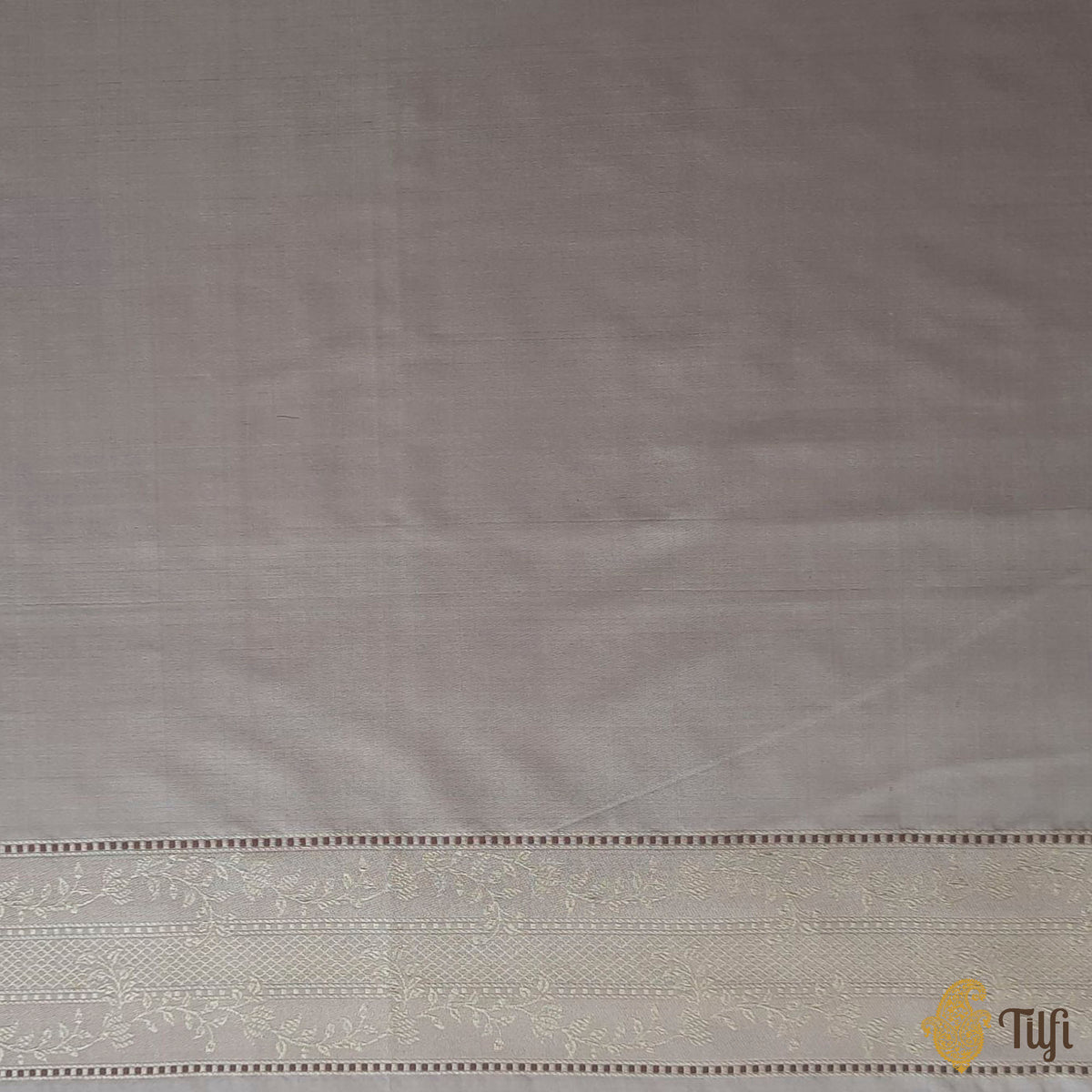 Nude Beige Pure Katan Silk Banarasi Shikargah Handloom Saree