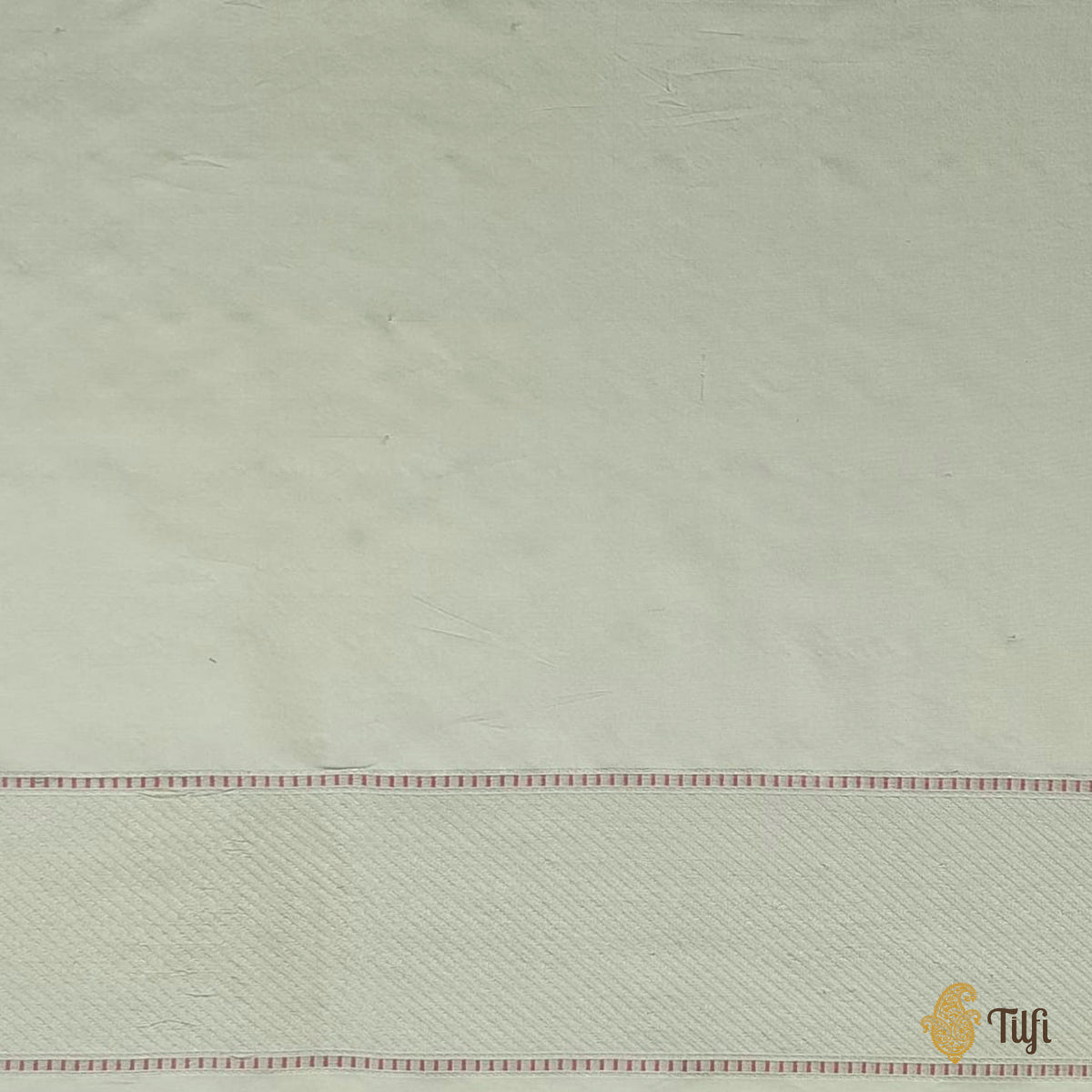 Pre-Order: White Pure Katan Silk Banarasi Handloom Saree