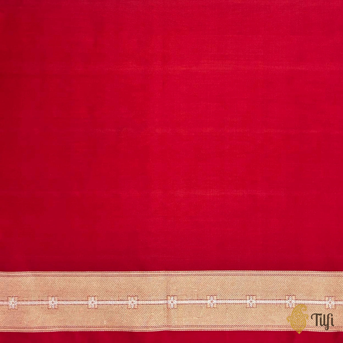 'Kalpana' Red Pure Katan Silk Banarasi Handloom Saree