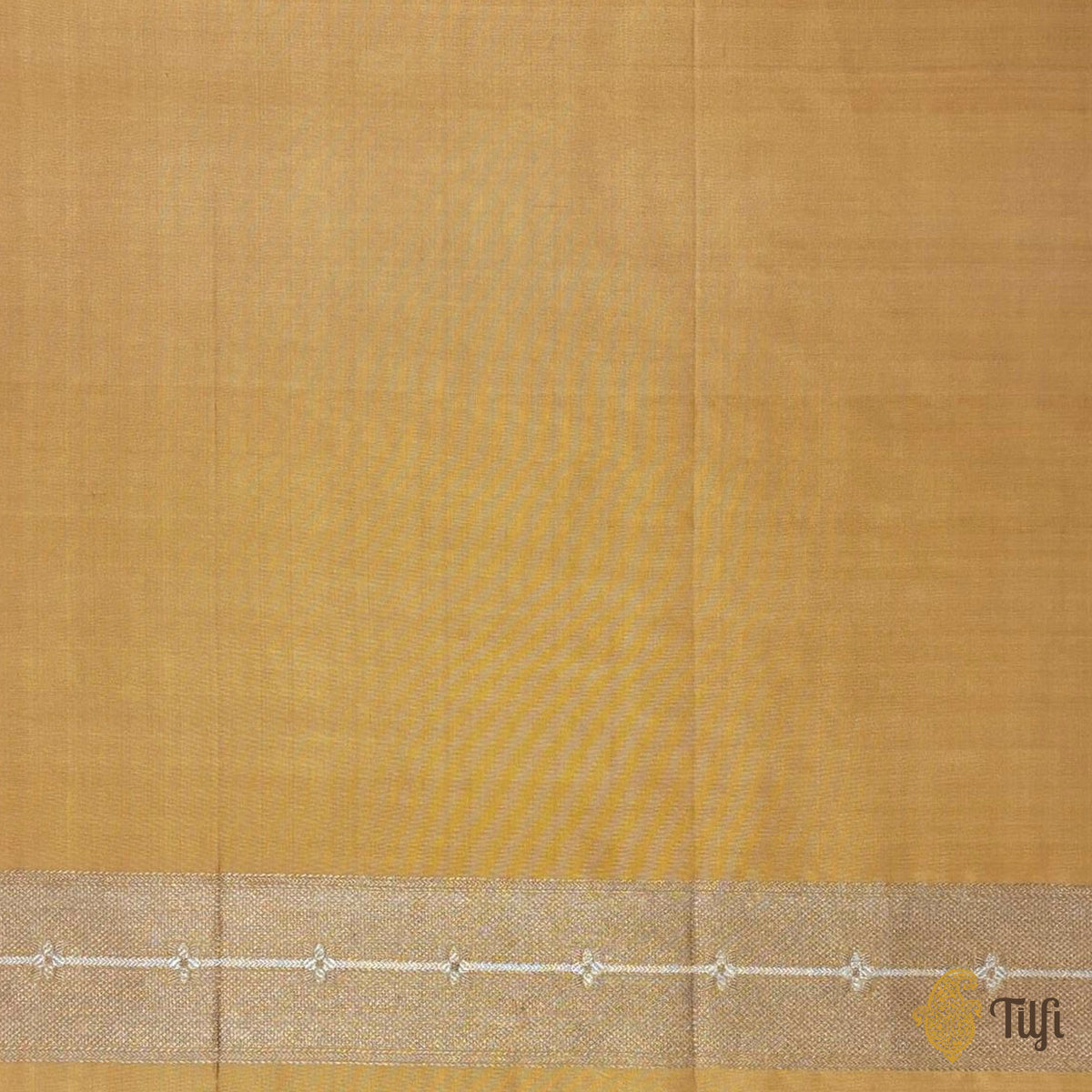 'Kalpana' Ivory-Yellow Pure Katan Silk Banarasi Handloom Saree