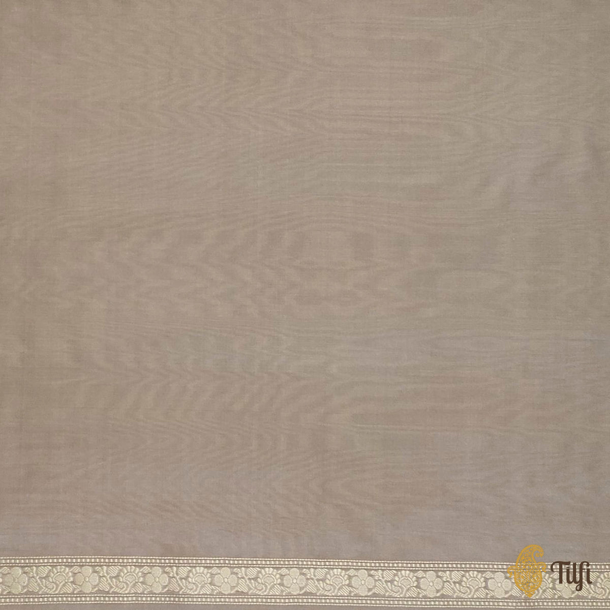 Taupe-Brown Pure Katan Silk Banarasi Handloom Saree