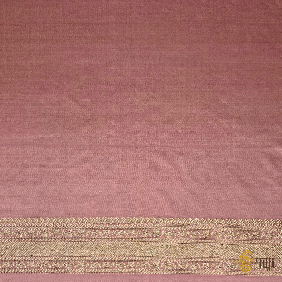 'Suvarna' Pink Pure Katan Silk Georgette Banarasi Handloom Saree