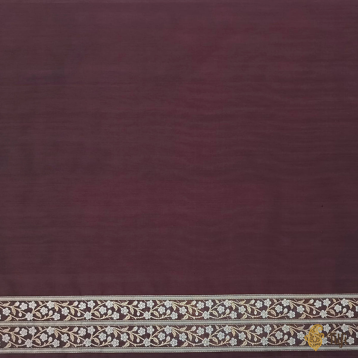 'Kamalika Raag' Deep Maroon Pure Katan Silk Georgette Banarasi Handloom Saree