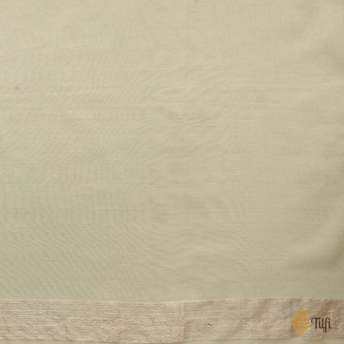 'A Flourish of Primroses' Ivory-Yellow Pure Kora Silk Net Banarasi Handloom Saree