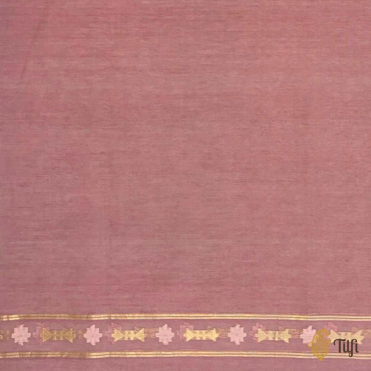 Light Pink Pure Kora by Cotton Banarasi Handloom Saree