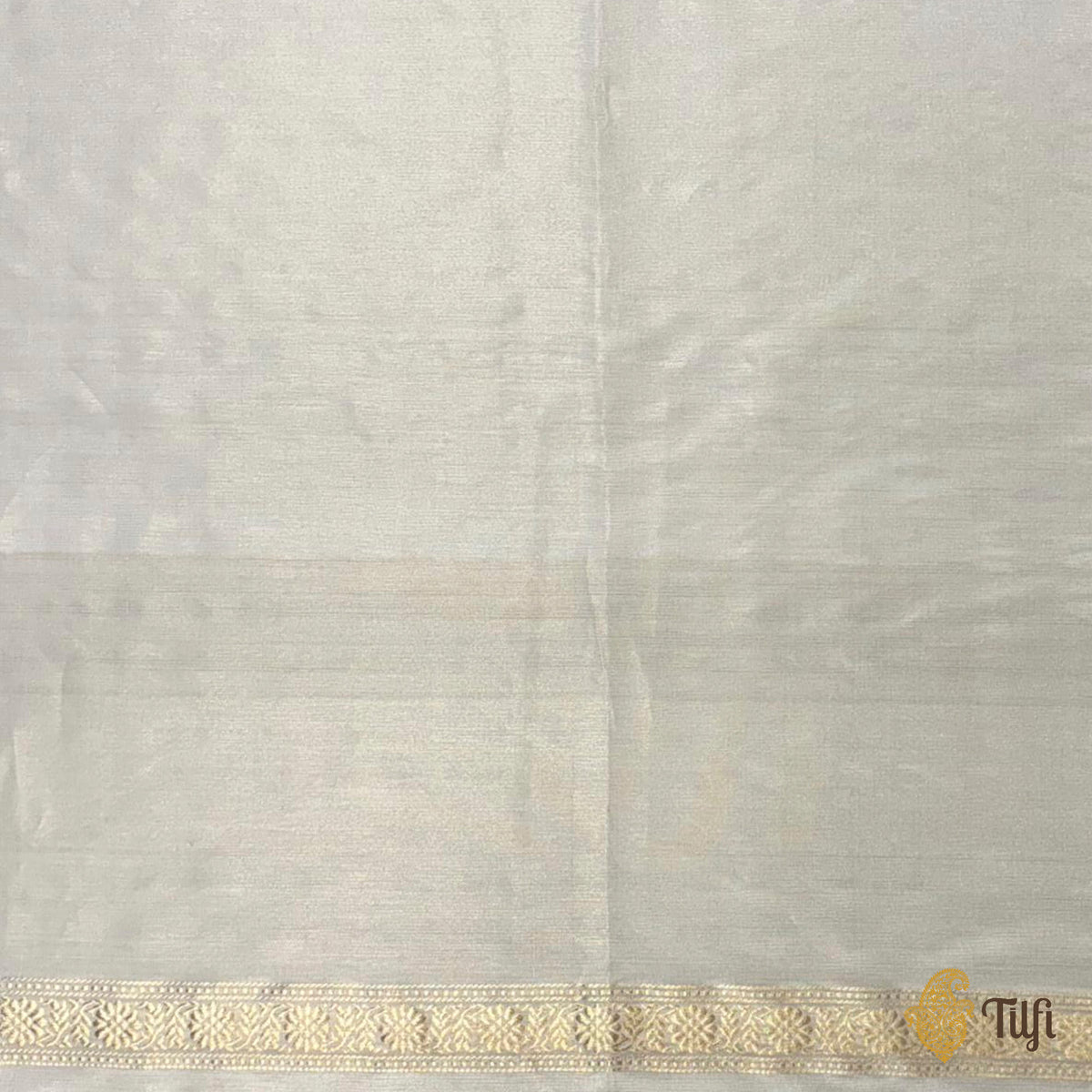 Off-White Pure Katan By Tissue Kadwa Roopa Sona Booti saree