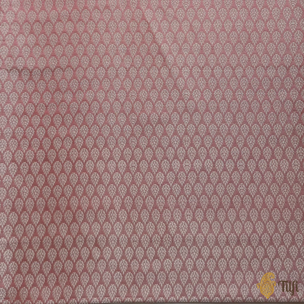 'Urvi' Pink Pure Katan Silk Tissue Banarasi Handloom Saree