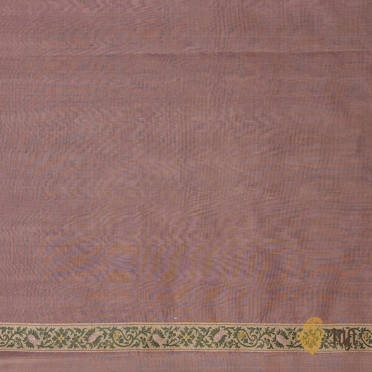 Old Rose Pure Kora by Georgette Real Zari Banarasi Handloom Saree