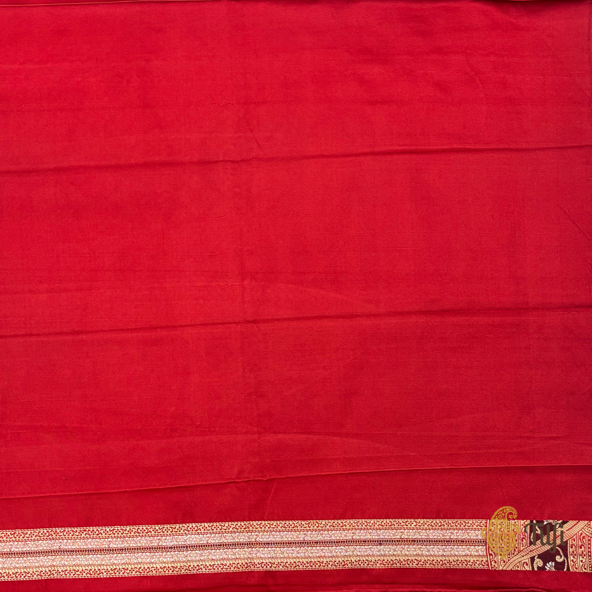 Pre-Order: 'Tillotama' Red Pure Satin Silk Banarasi Handloom Saree