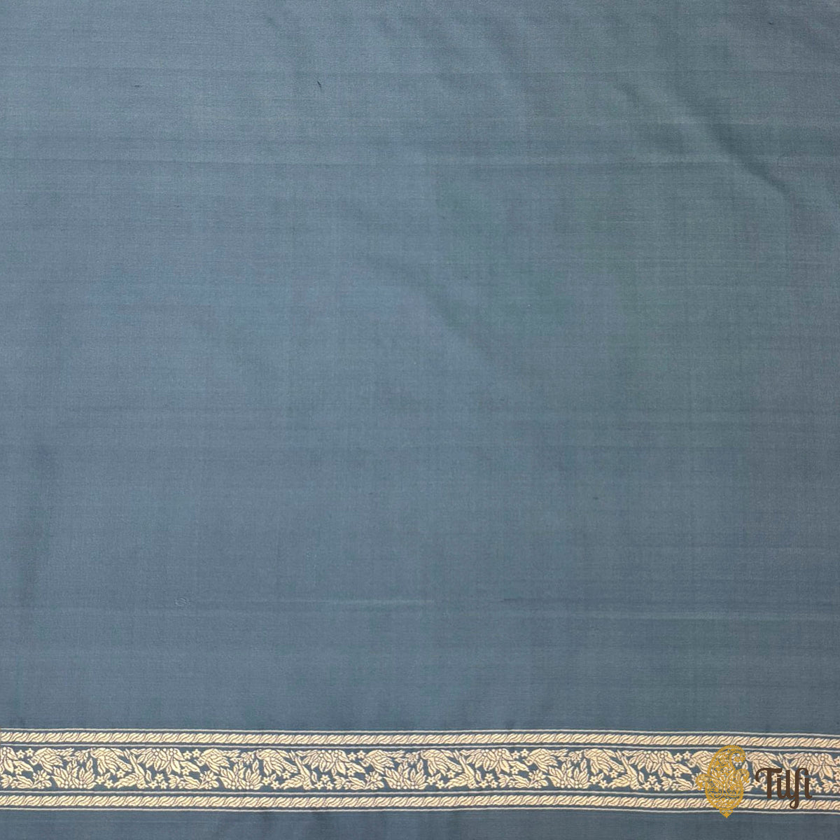 'The Canopy' Blue Pure Katan Silk Banarasi Shikargah Handloom Saree