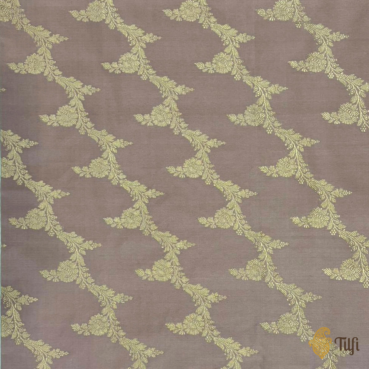 Pre-Order: Grey-Old Rose Pure Katan Silk Banarasi Handloom Saree