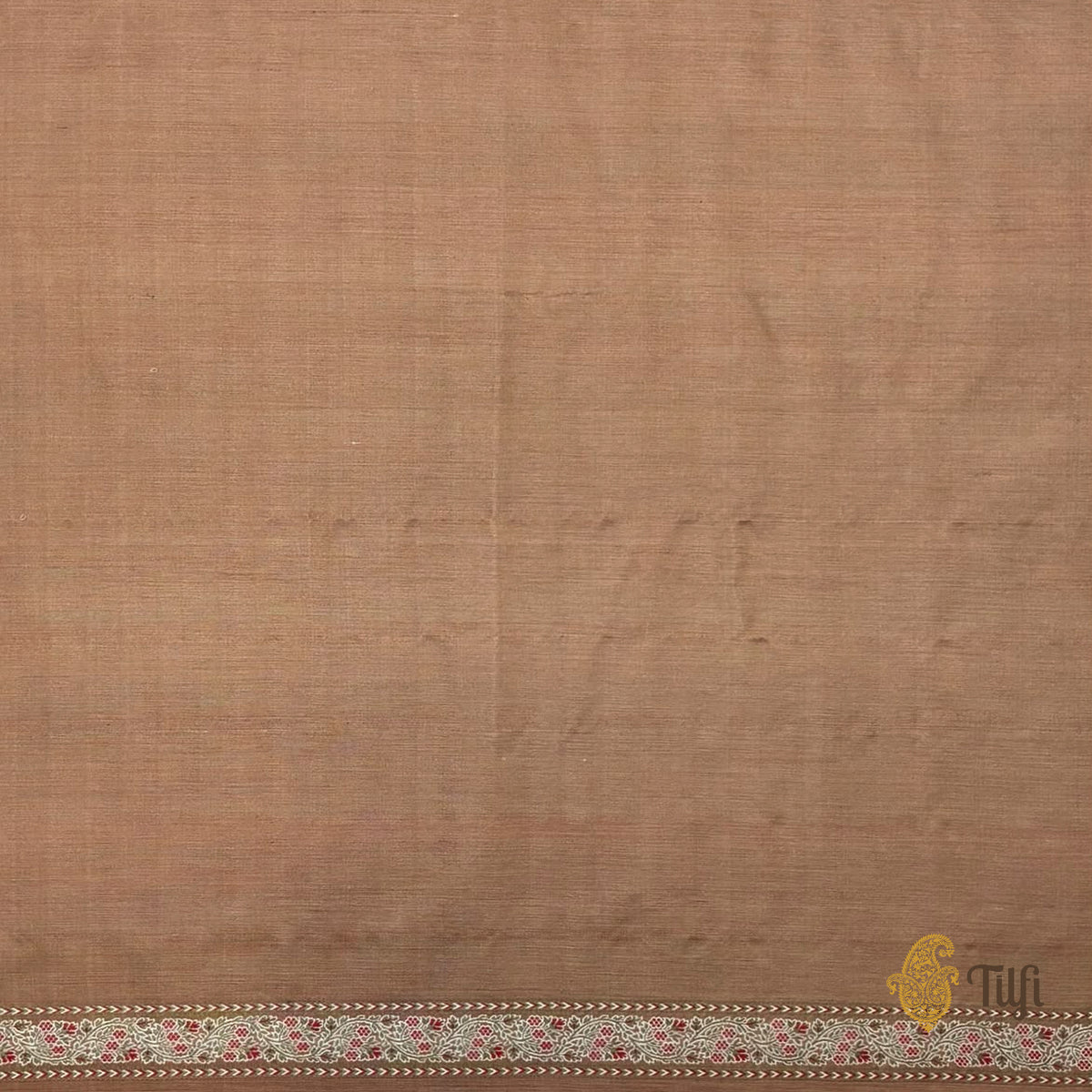Coffee Brown Pure Satin Silk Banarasi Tanchoi Handloom Saree