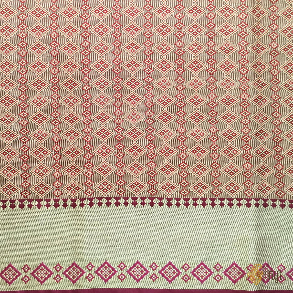 Maroon Pure Soft Satin Silk Banarasi Handloom Saree