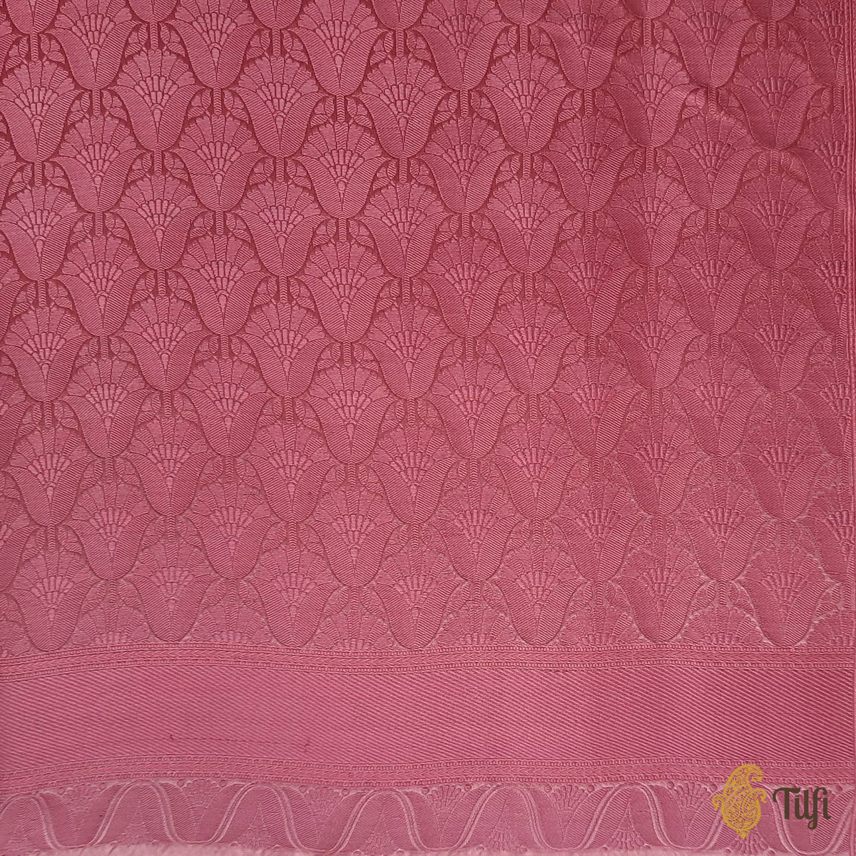 Flamingo Pink Pure Soft Satin Silk Banarasi Handloom Saree