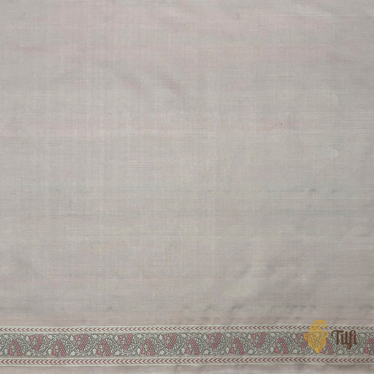Light Pink Pure Satin Silk Banarasi Tanchoi Handloom Saree