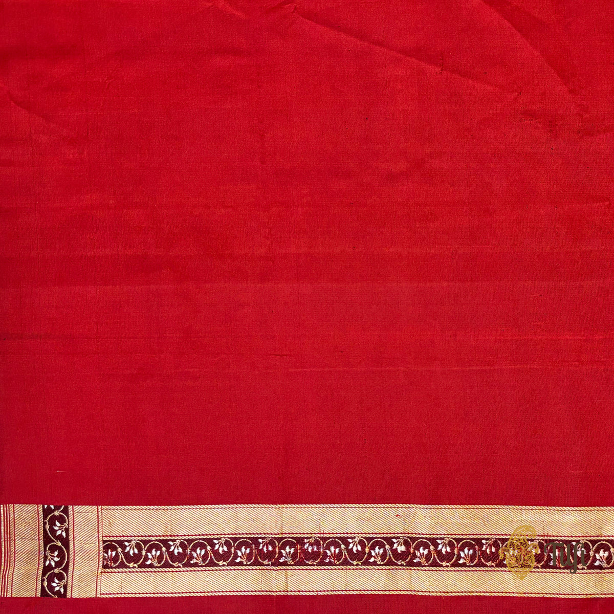Pre-Order: 'Madanika' Red Pure Satin Silk Banarasi Handloom Saree
