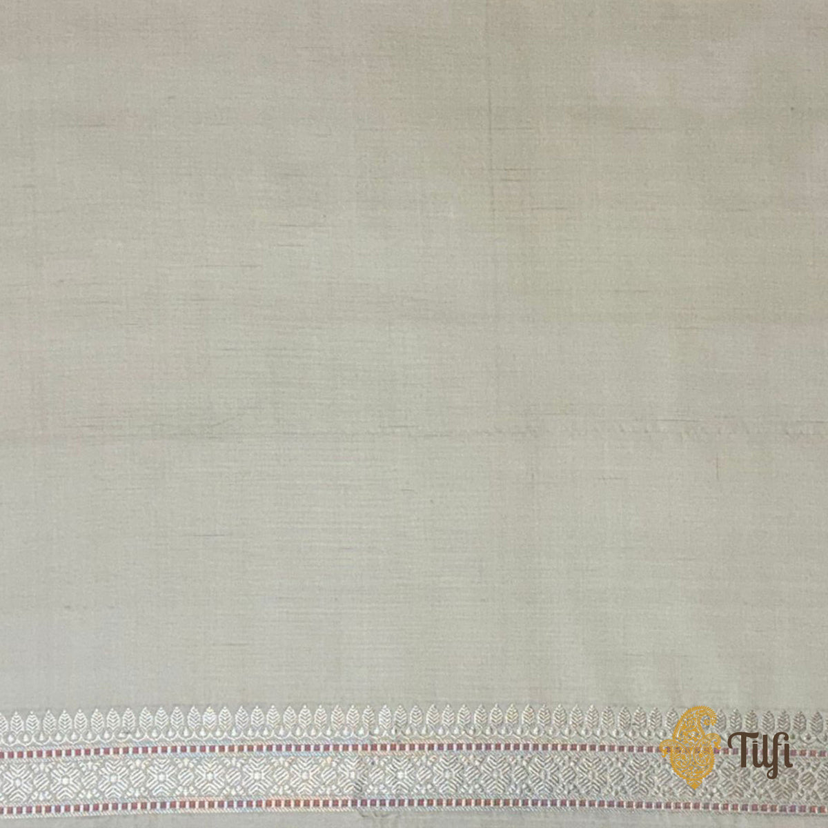 Beige-Gold Pure Soft Satin Silk Banarasi Tanchoi Handloom Saree
