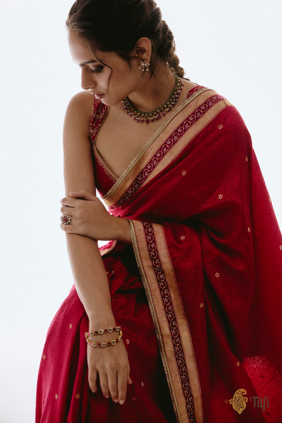 Pre-Order: 'Madanika' Rani Pink Pure Satin Silk Banarasi Handloom Saree