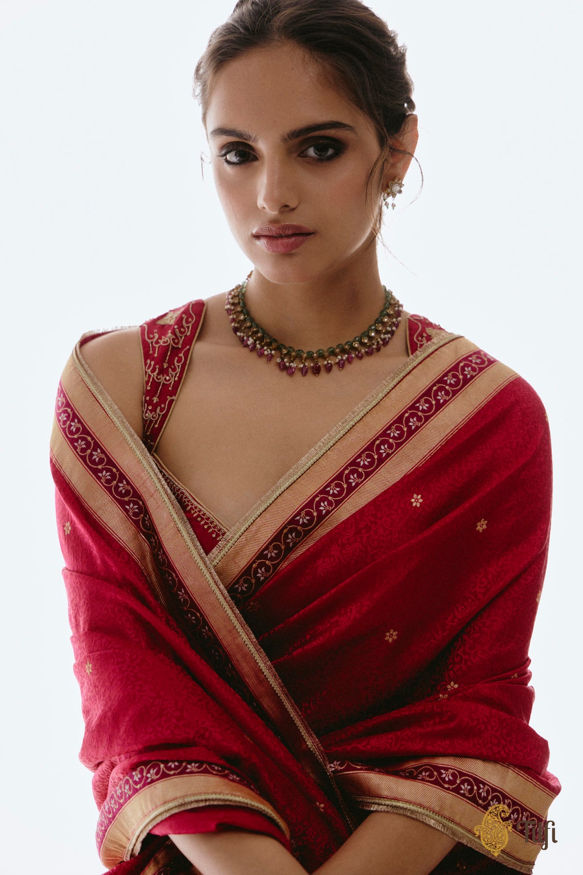 Pre-Order: 'Madanika' Rani Pink Pure Satin Silk Banarasi Handloom Saree