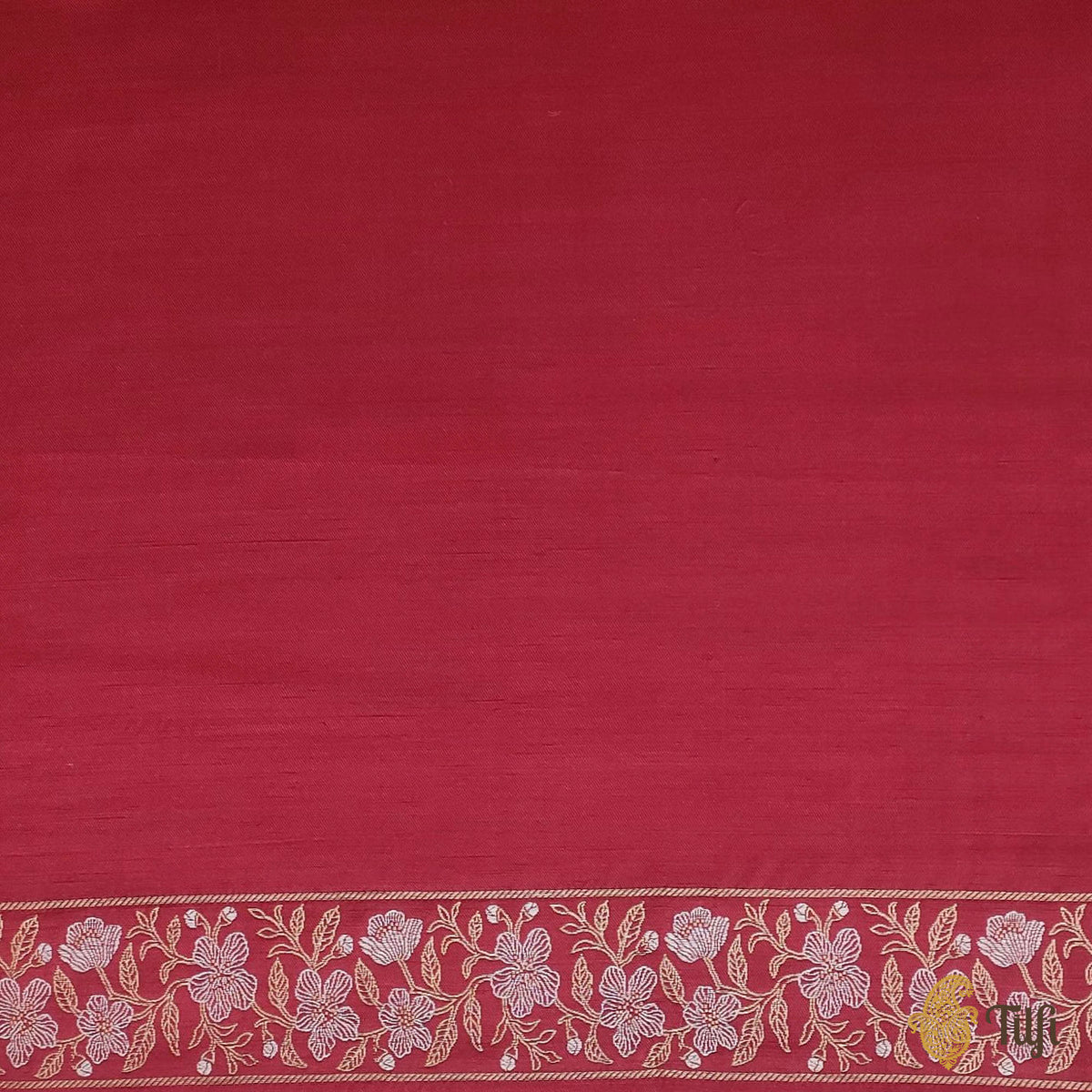 Pre-Order : Maroon Silk-Pashmina Wool Banarasi Handloom Saree