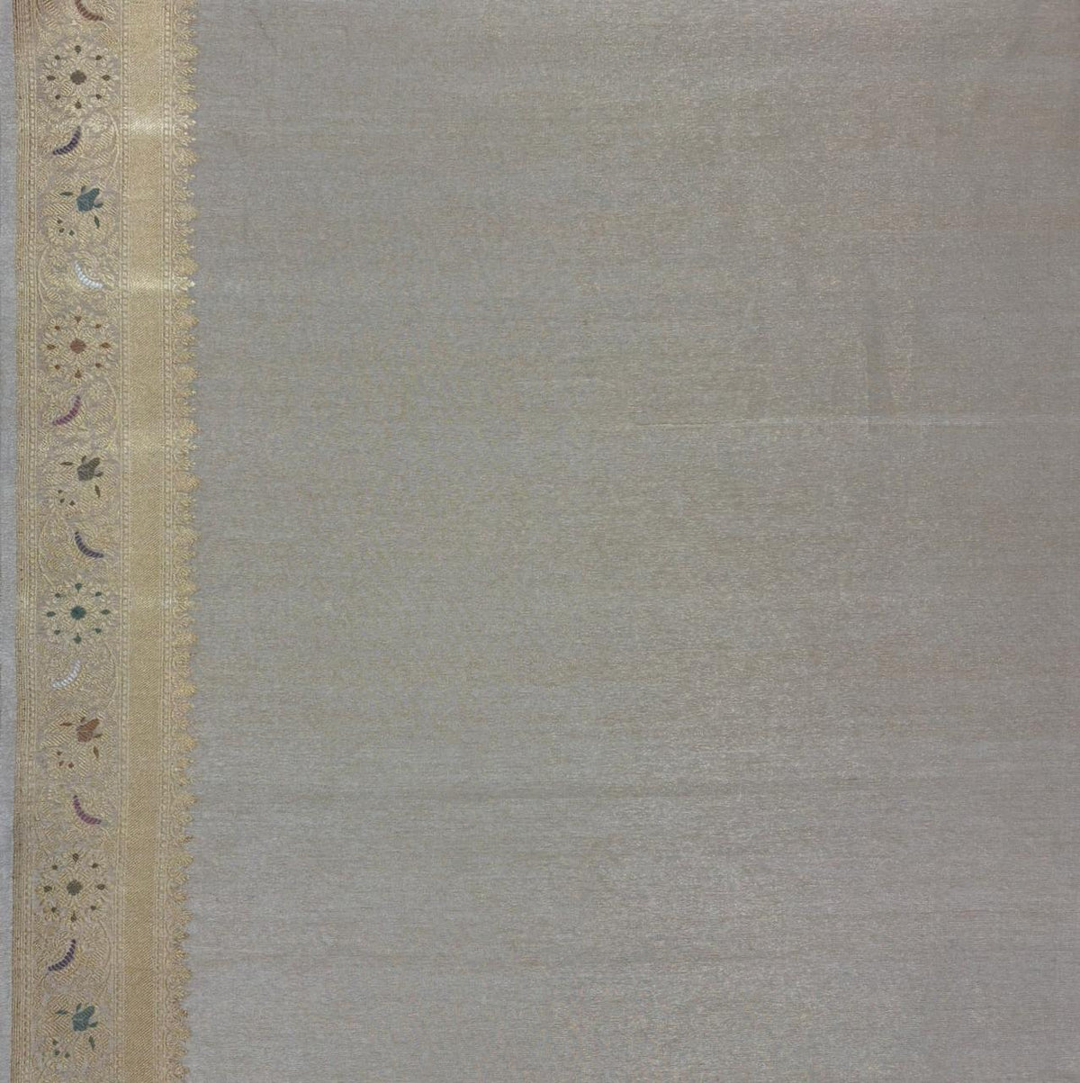'Kausalya' Gold Pure Katan Silk Real Zari Tissue Banarasi Handloom Saree