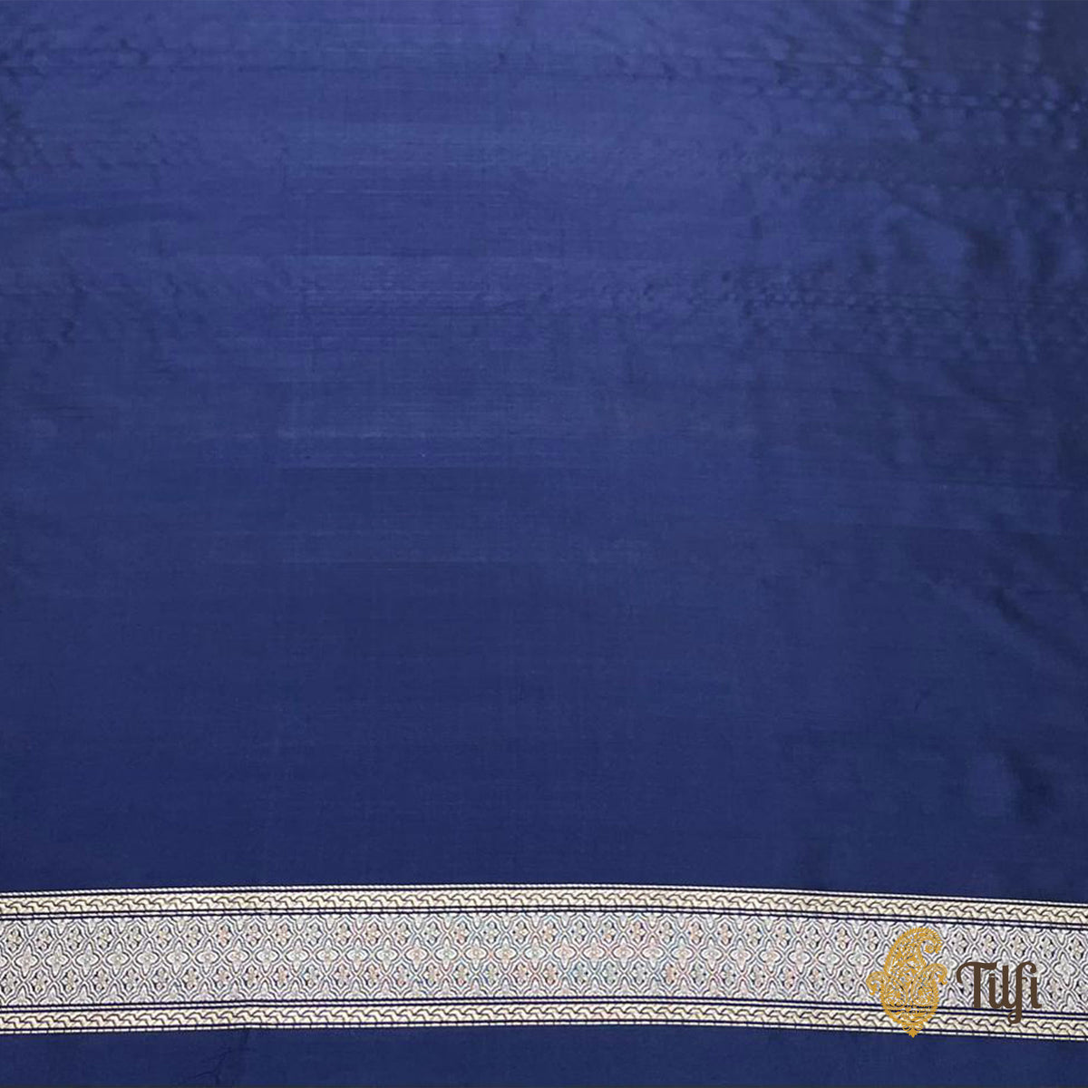 'Asha' Navy Blue Pure Katan Silk Banarasi Handloom Saree