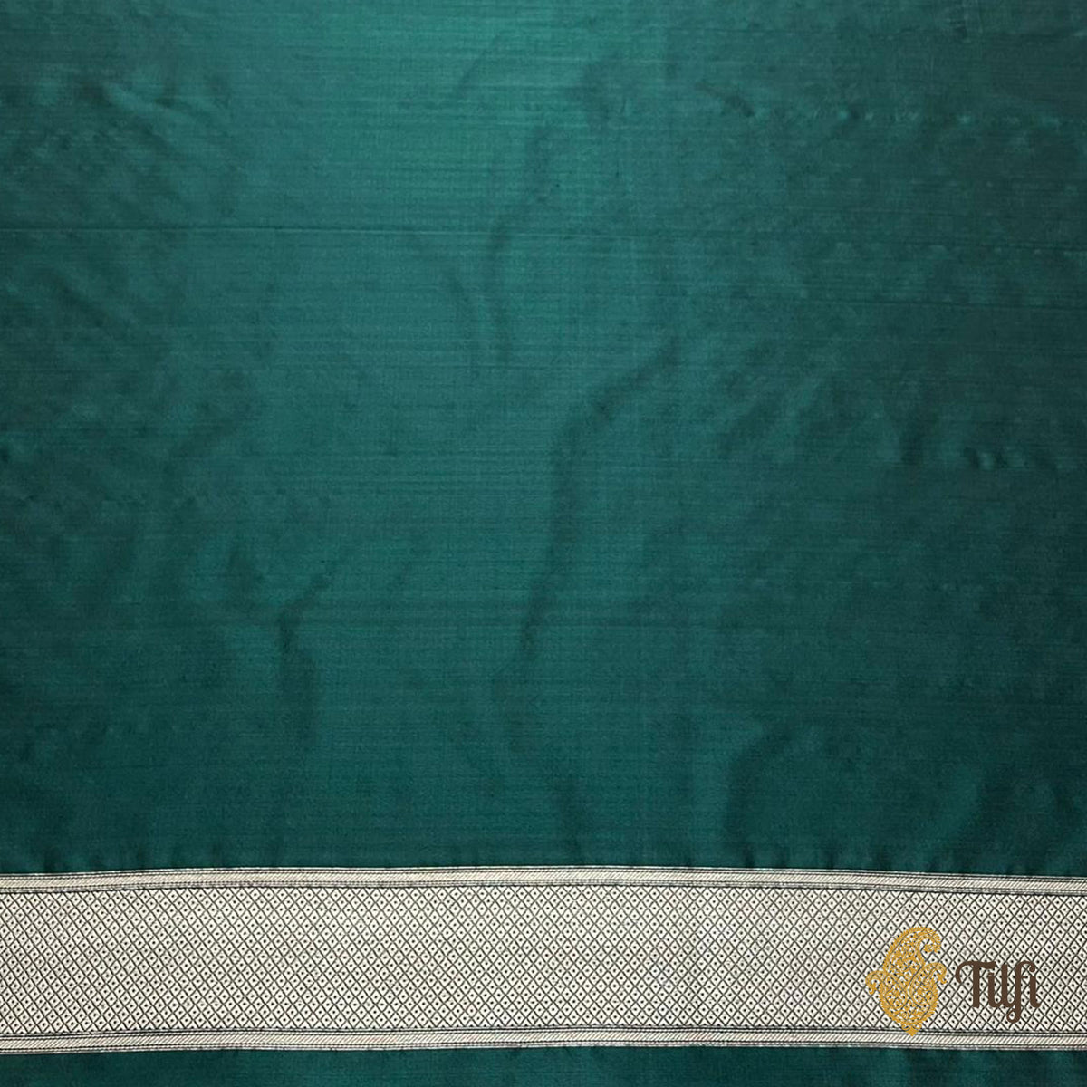 'Zohra' Dark Green Pure Katan Silk Banarasi Handloom Saree