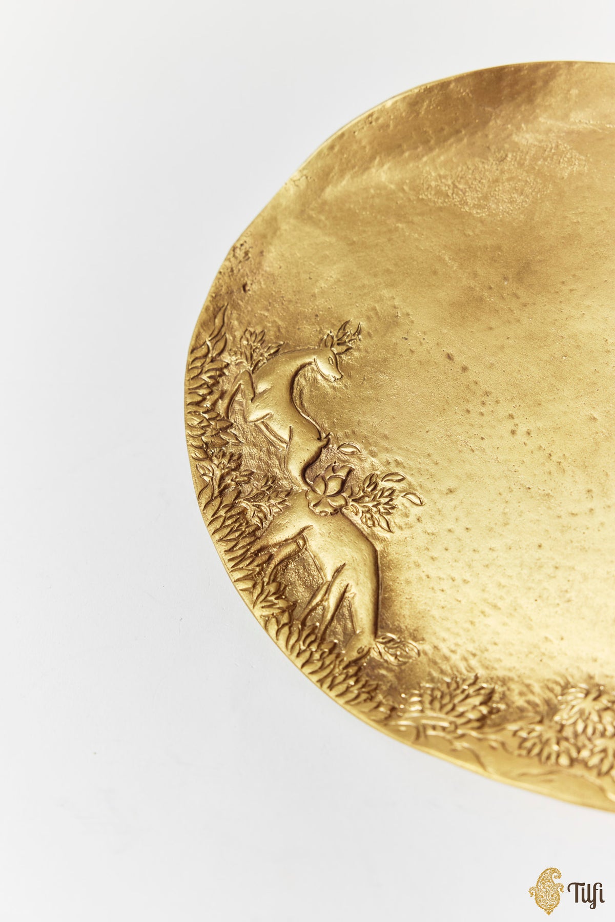 'The Gaze' Shikargah Handcrafted Brass Trinket Tray