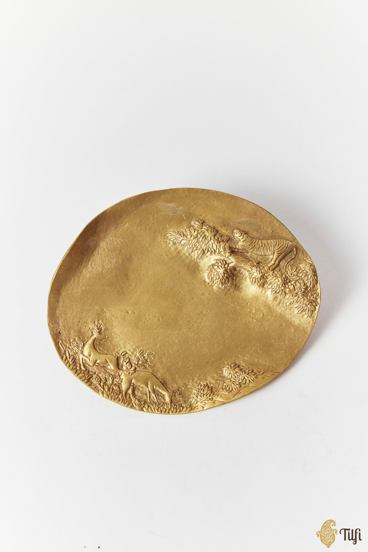 'The Gaze' Shikargah Handcrafted Brass Trinket Tray