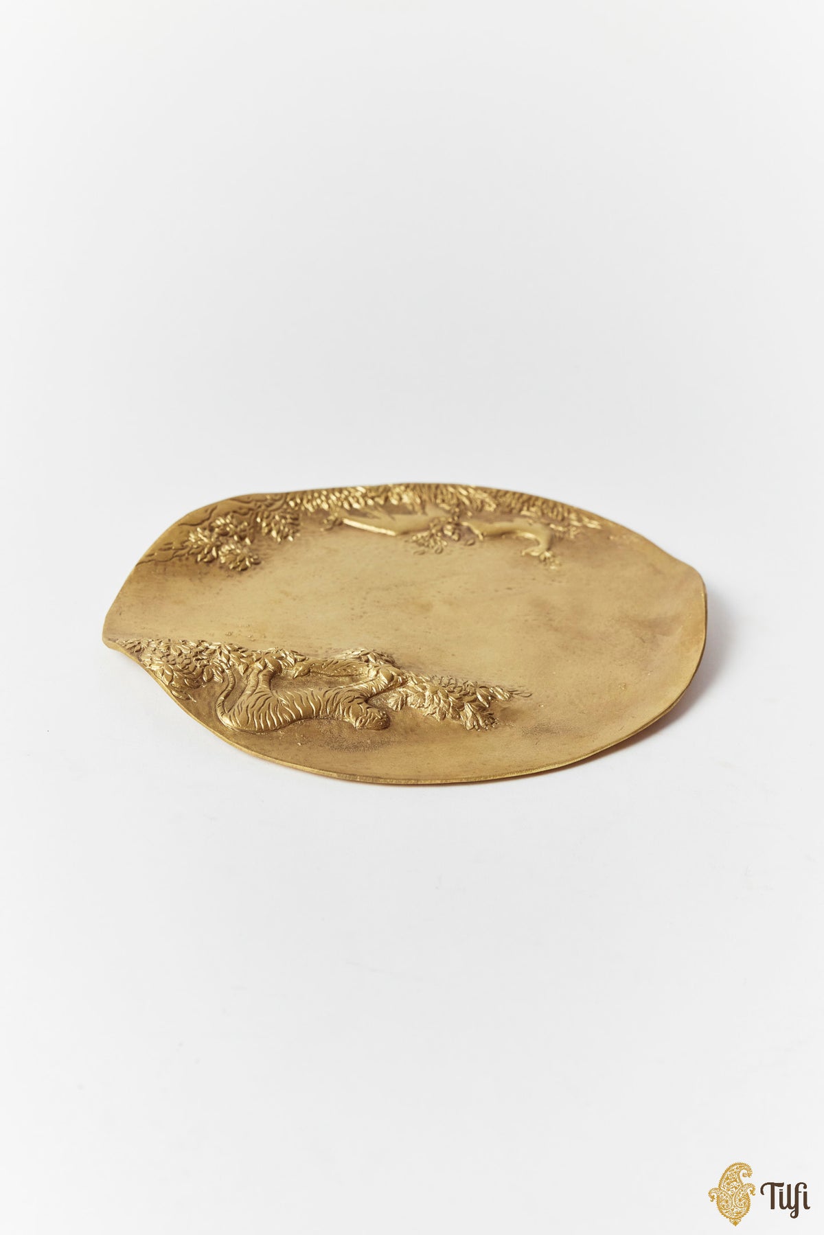 'The Gaze' Shikargah Handcrafted Brass Trinket Tray