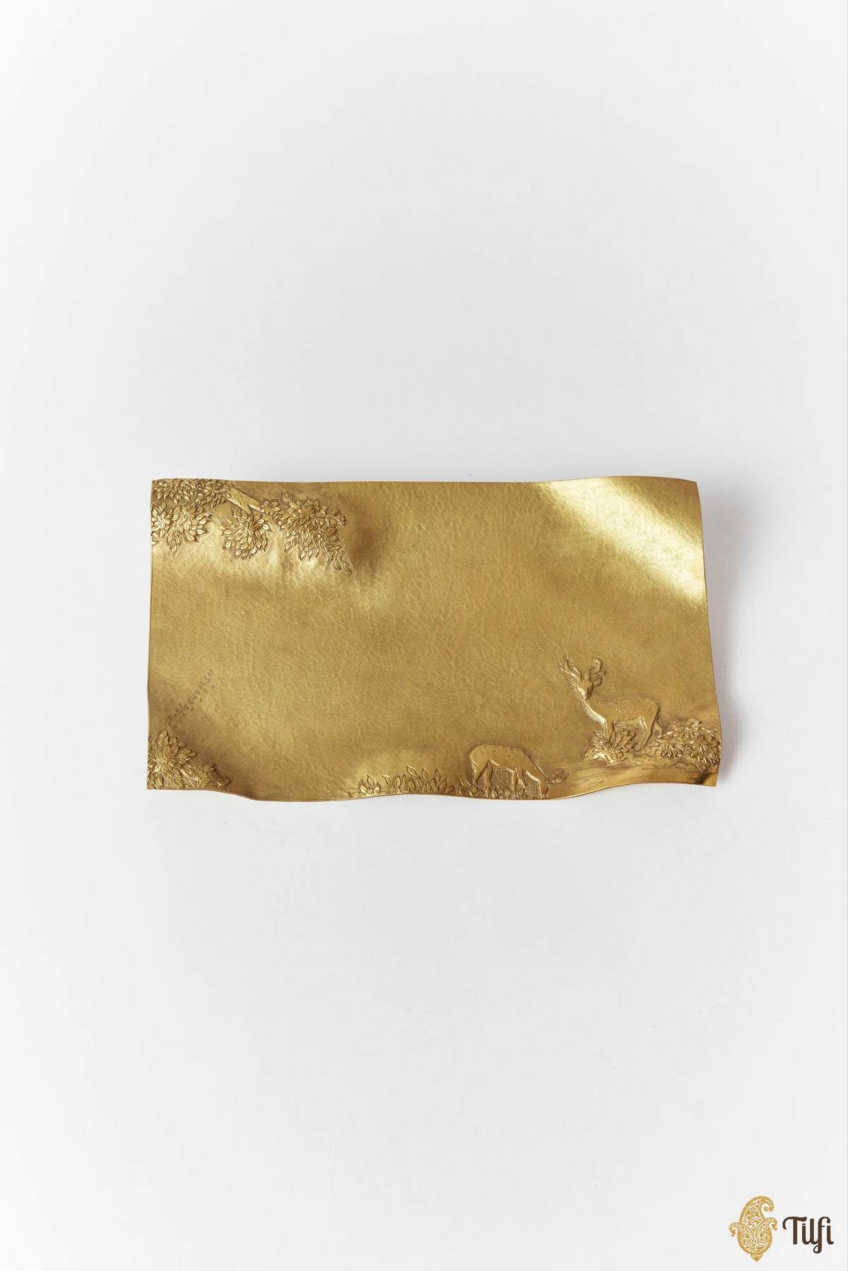 'At the Watering Hole' Shikargah Handcrafted Brass Platter