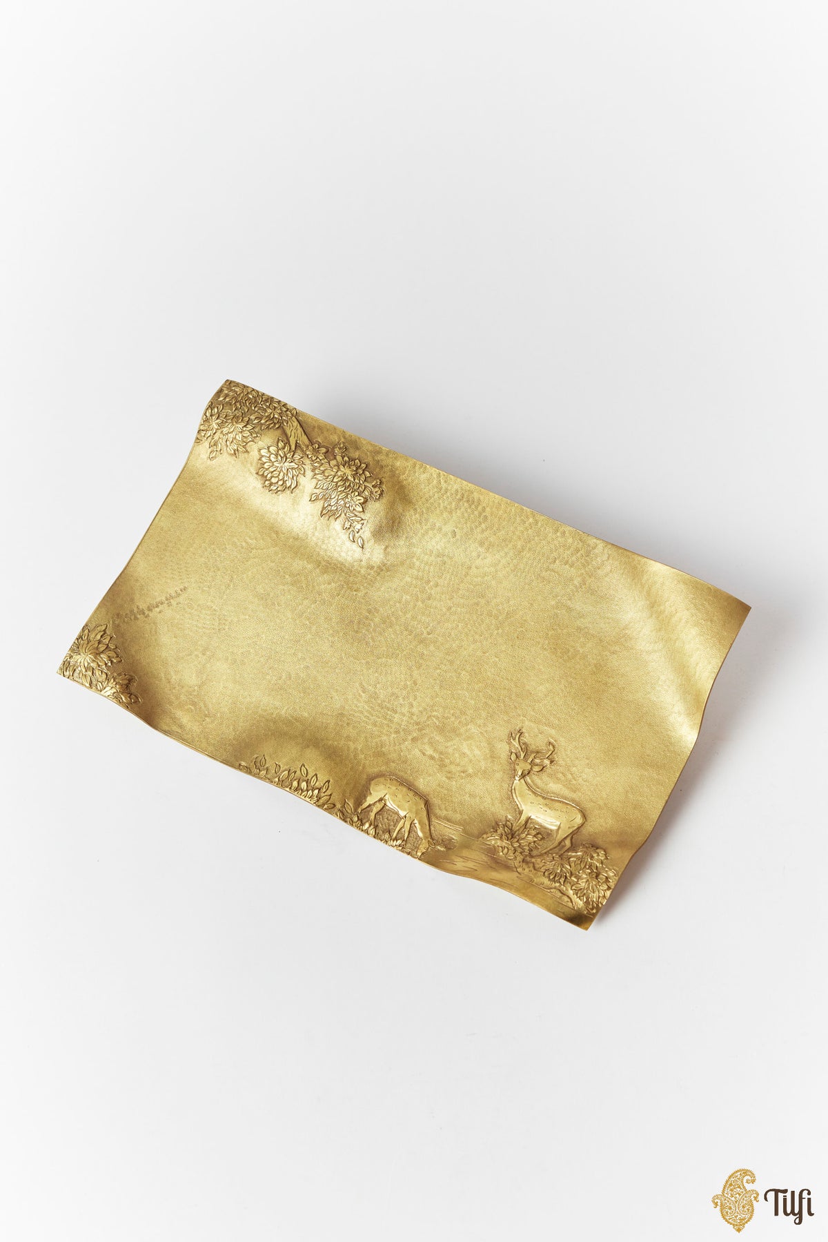 'At the Watering Hole' Shikargah Handcrafted Brass Platter