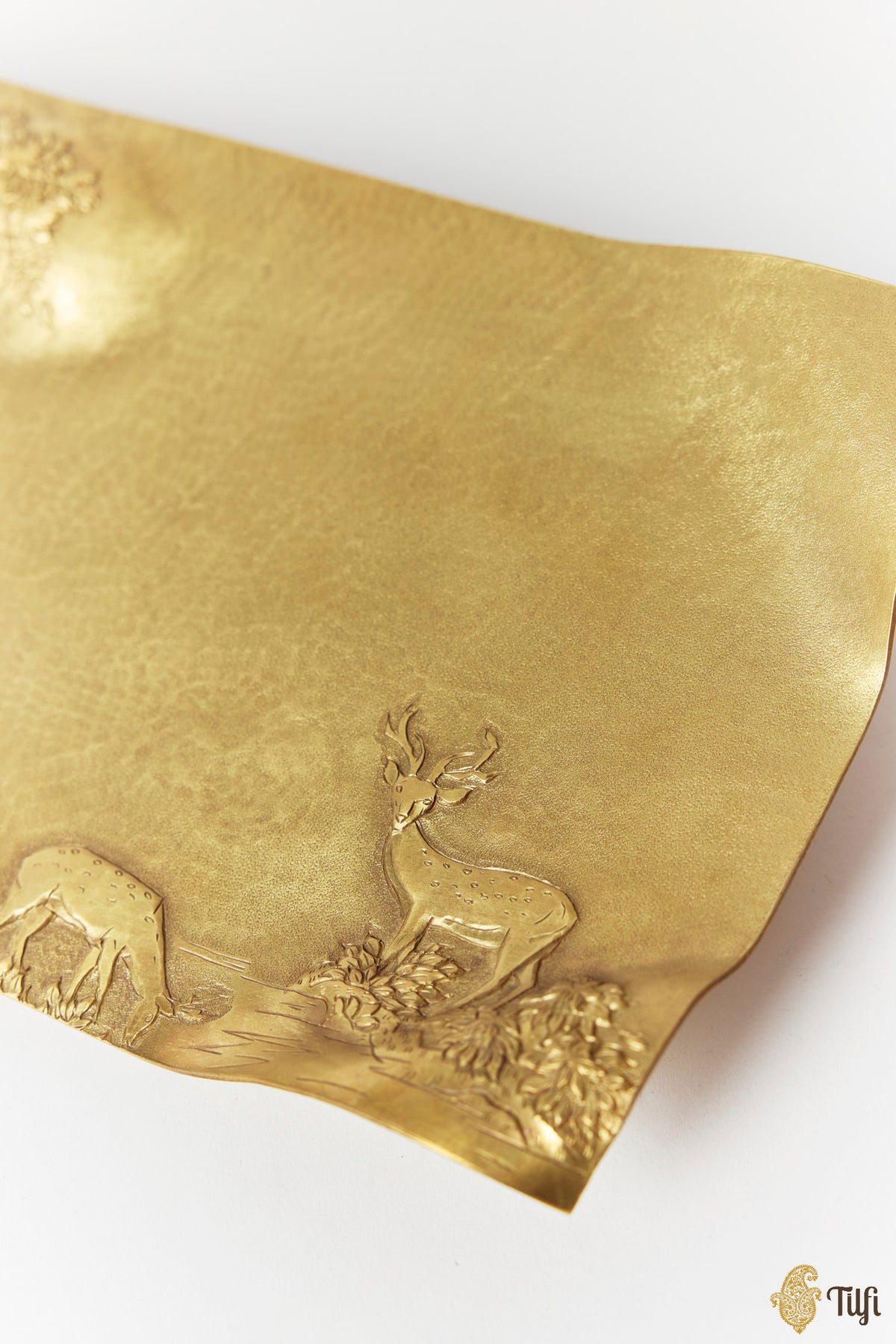 'At the Watering Hole' Shikargah Handcrafted Brass Platter