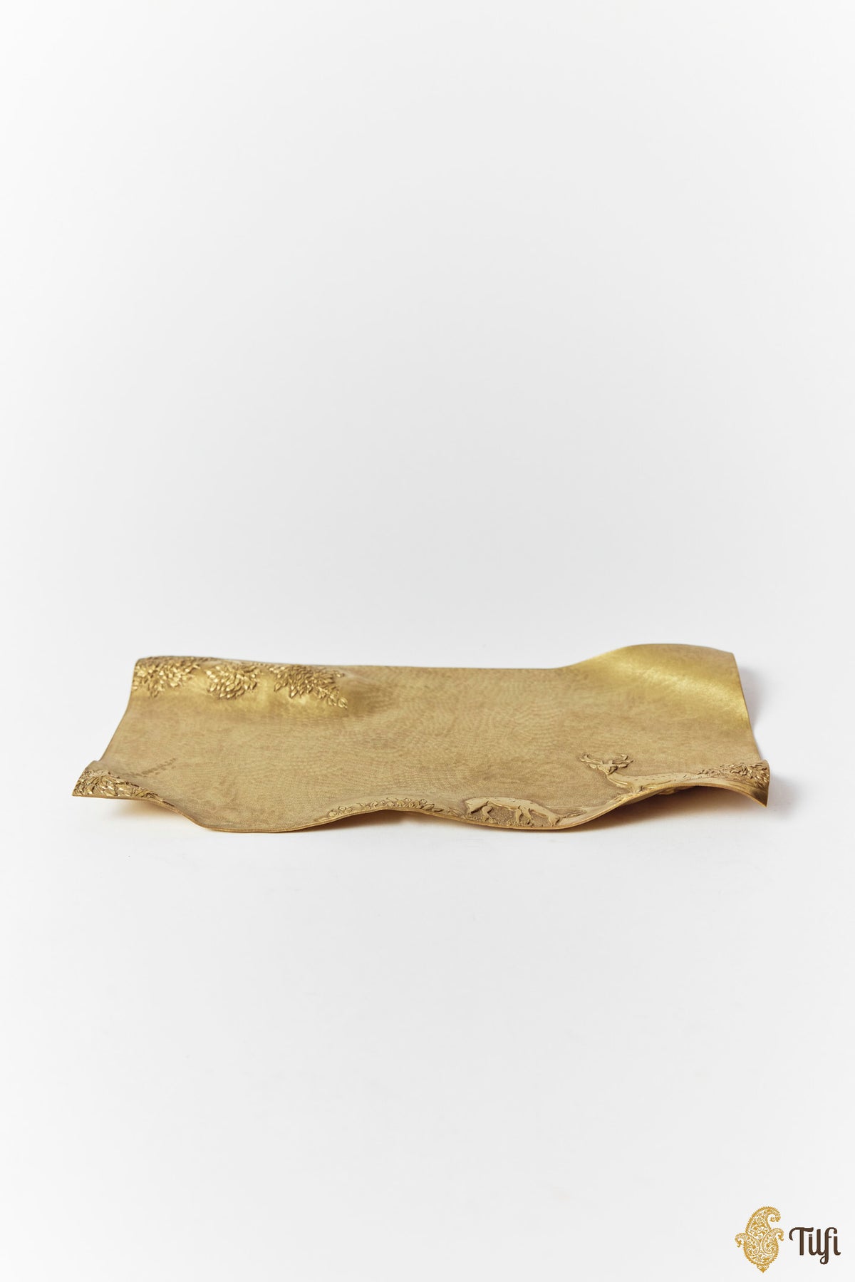 'At the Watering Hole' Shikargah Handcrafted Brass Platter